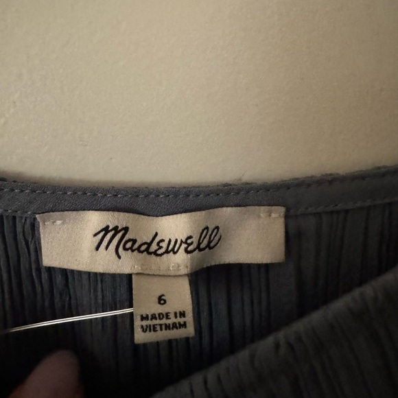 Madewell The Goldie Dress in Plissé Size 6 - Picture 4 of 5